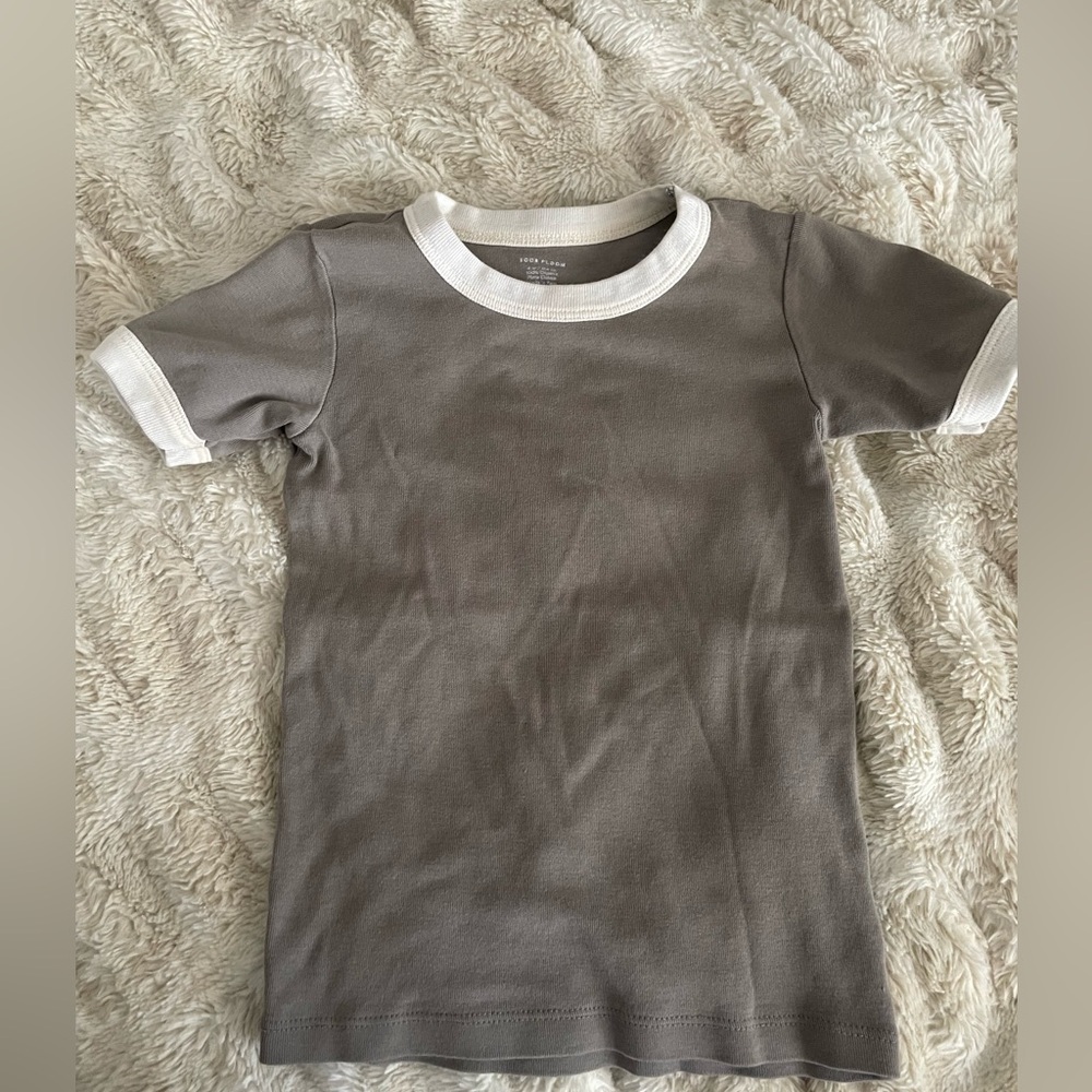 Classic Kids' Gray Tee with White Trim